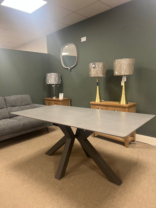 Iris 1.8M Grey Slate Sintered Stone Dining Table