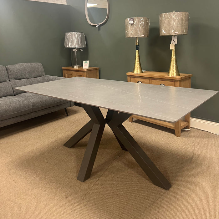 Iris 1.8M Grey Slate Sintered Stone Dining Table