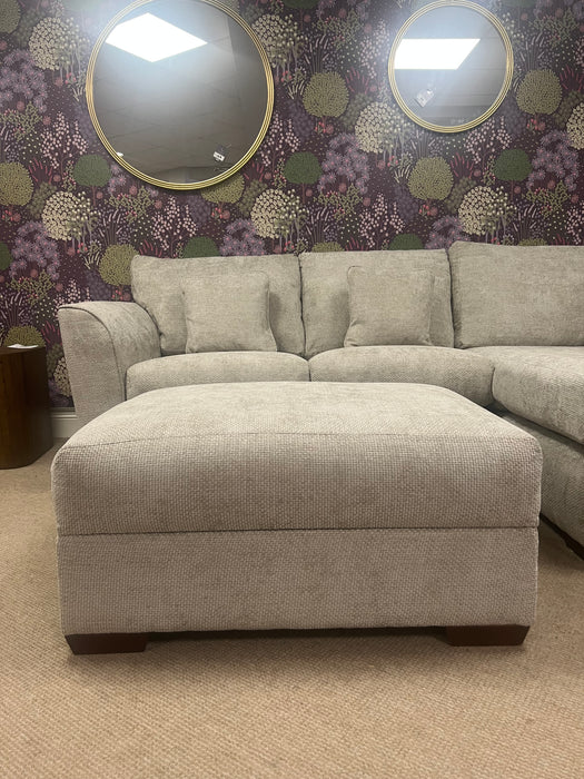 Amy Corner Sofa with Ottoman Pouffe (Display Model)