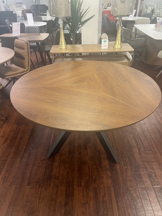 Boston Smoked Oak 1.5m Round Dining Table