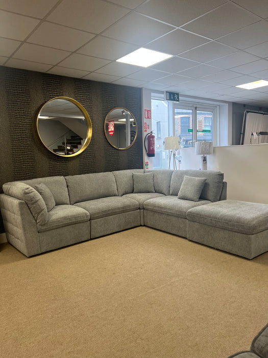 Brandon Grey Modular Corner Sofa (Display Model)