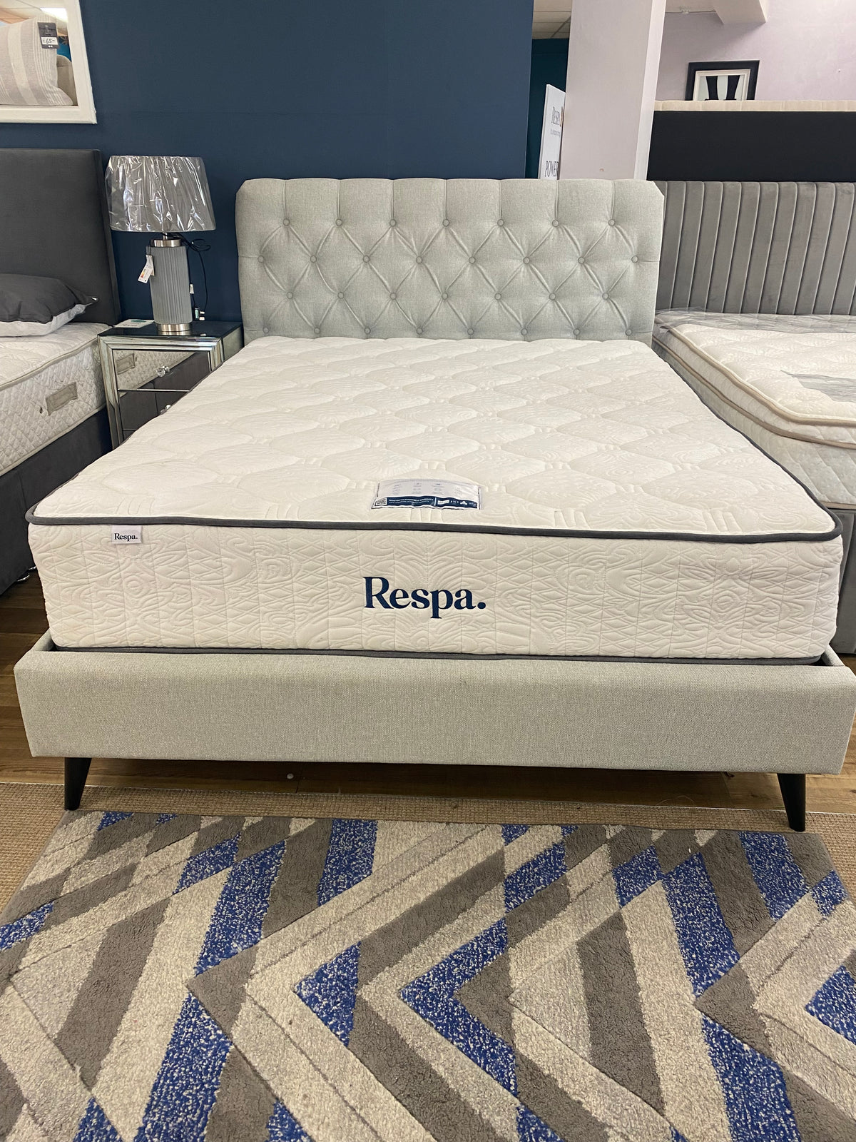 ALICE BUTTON BACK DOUBLE BEDFRAME — Flowerhill Furniture