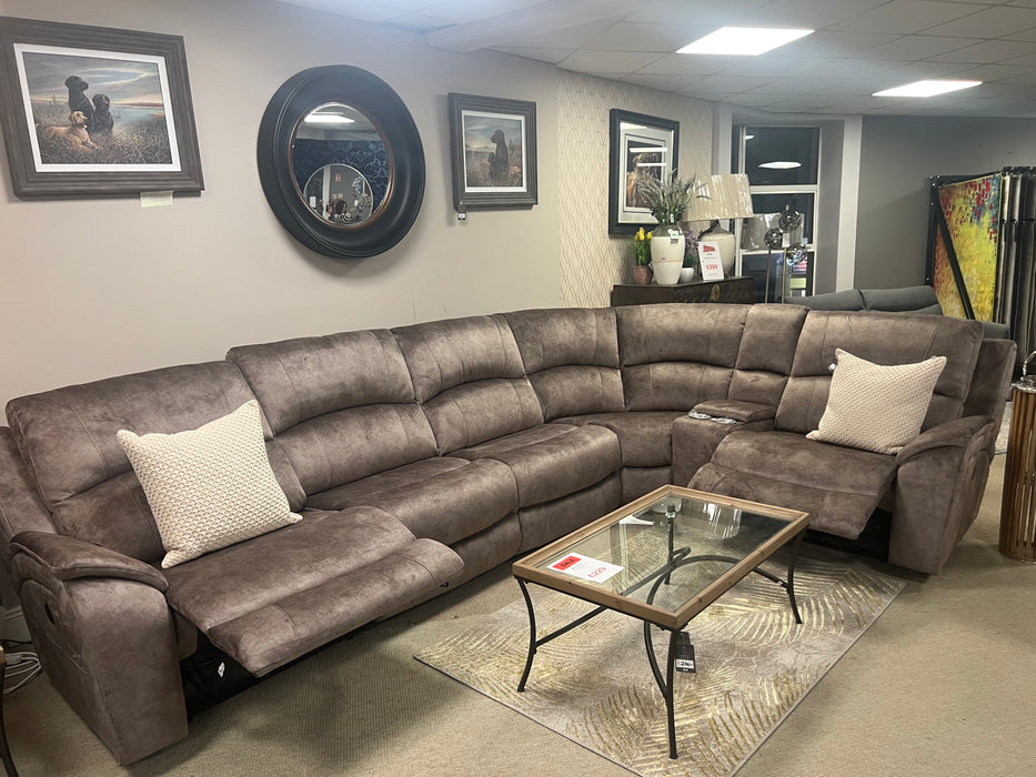 Bradley Electric Corner Reclining Sofa - Mink