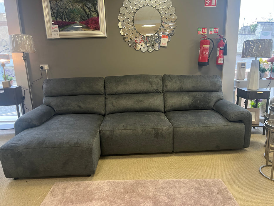 Austin Grey Power Slider Chaise Sofa Bed (RHF)