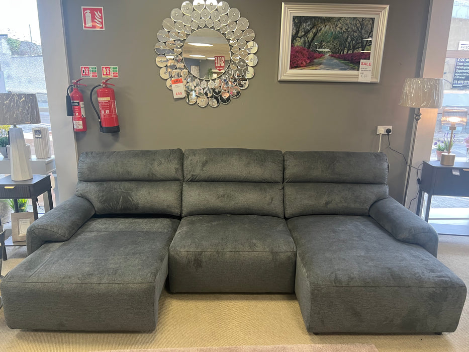 Austin Grey Power Slider Chaise Sofa Bed (RHF)