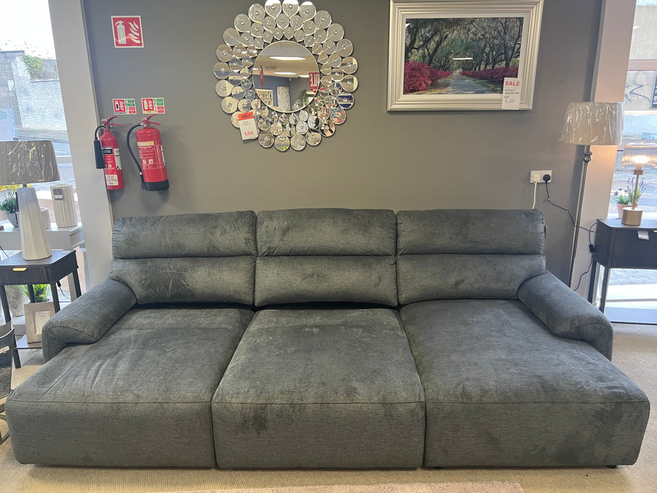 Austin Grey Power Slider Chaise Sofa Bed (LHF)