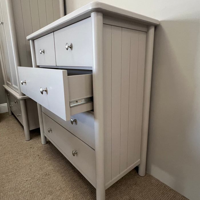 Paris Tall Grey Chest with 5 Drawer