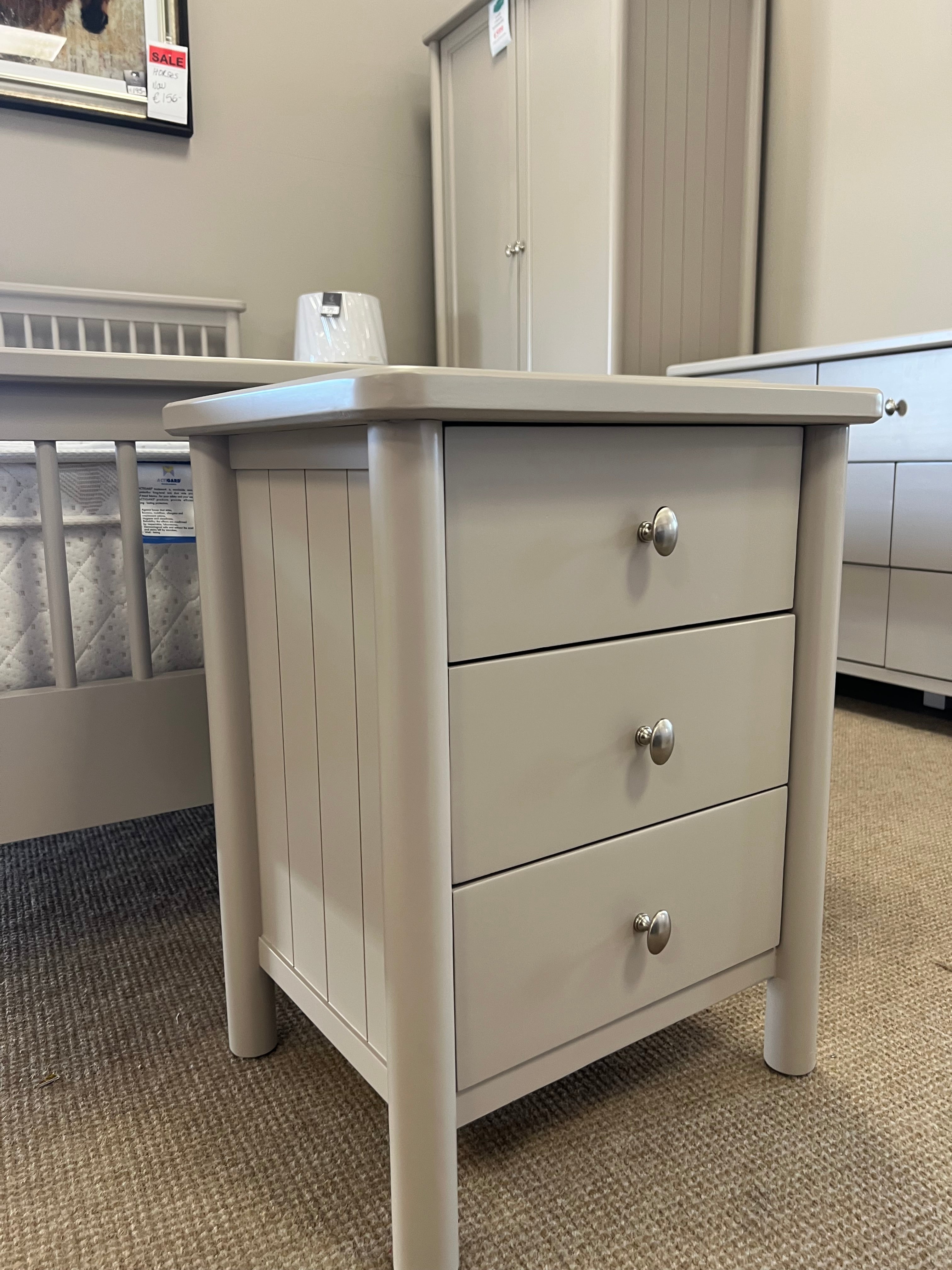 Paris 3 Drawer Bedside Locker