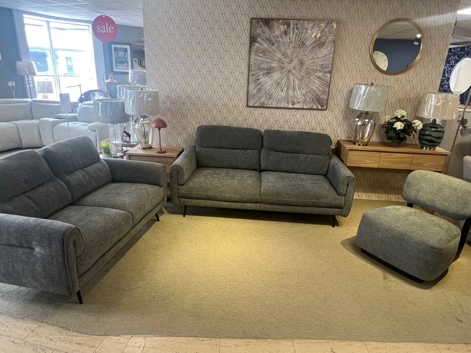 3+2 Contemporary Fabric Sofa Suite | Grey | Ruby Collection