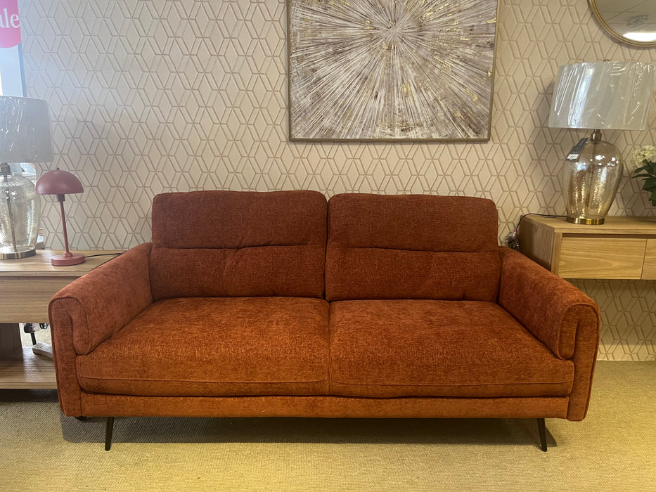 3+2 Contemporary Fabric Sofa Suite | Burnt Orange | Ruby Collection