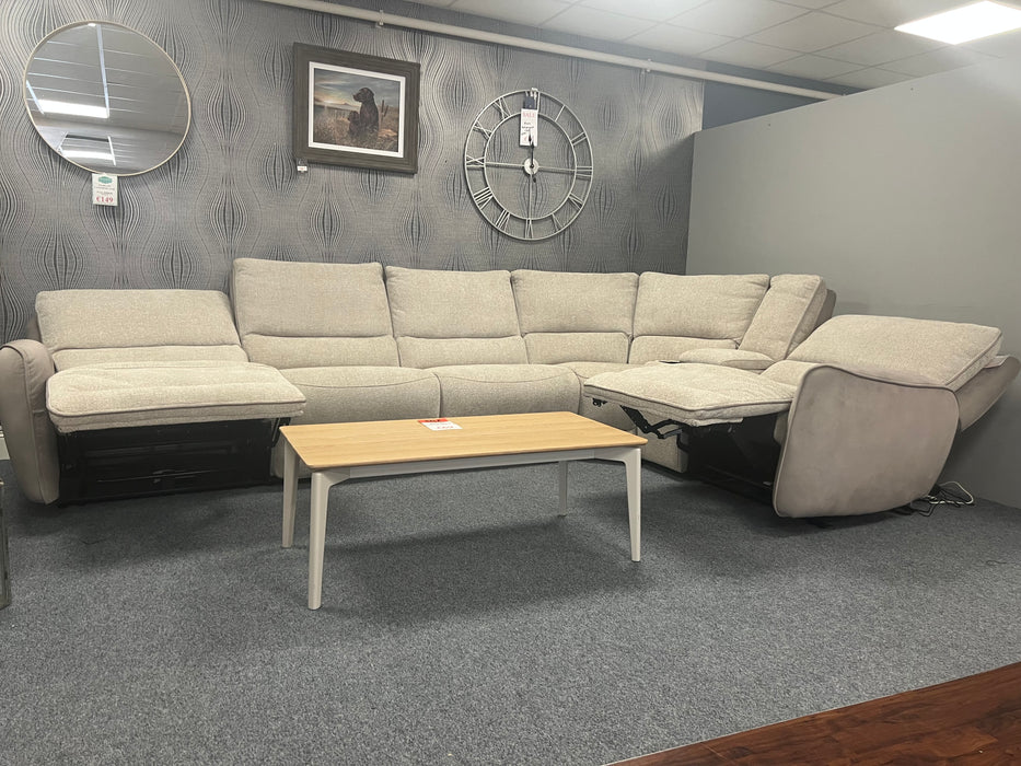 Denver Latte Motorised Corner Sofa