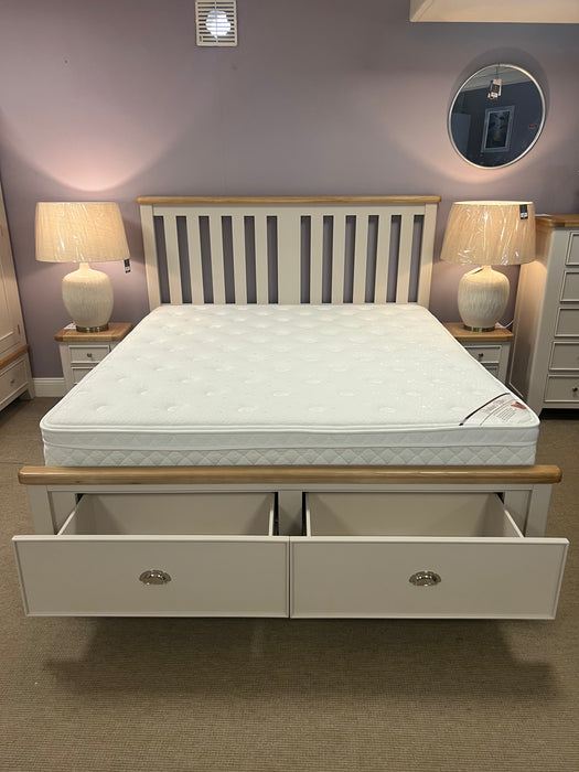 Maya King Size Bed Frame With 2 Drawers