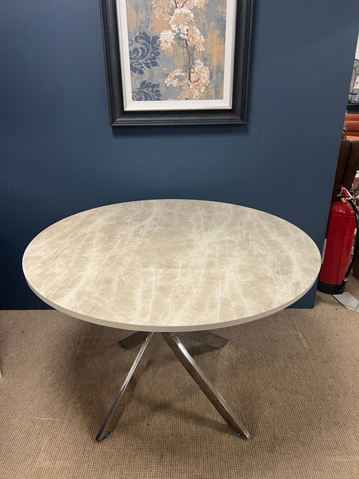 Capri tempered glass round dining table