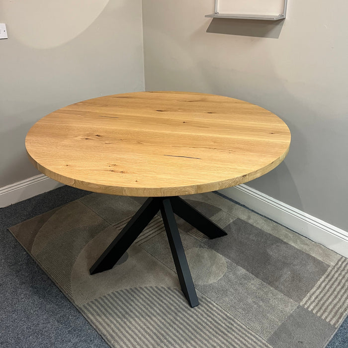 Onyx Veneered Oak Round Dining Table