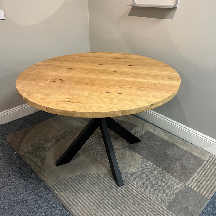 Onyx Veneered Oak Round Dining Table