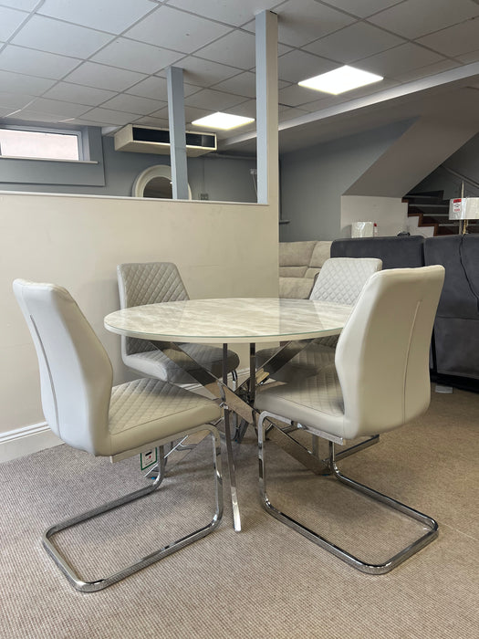 Capri dining set with 4 chairs