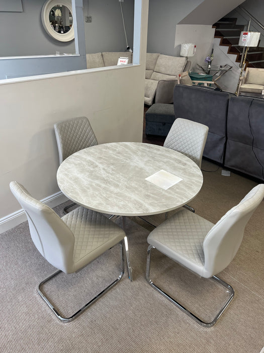 Capri dining set with 4 chairs