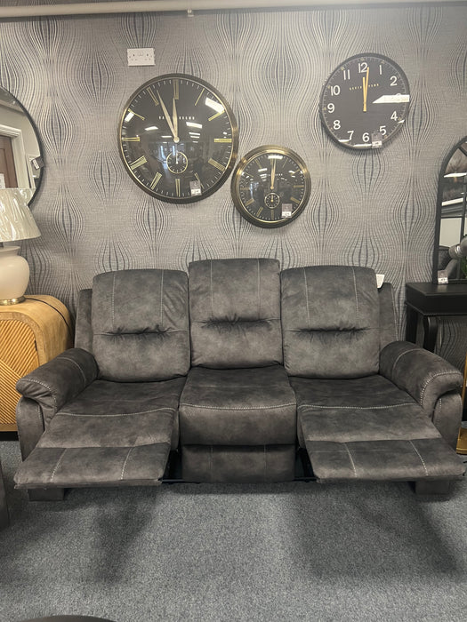 Chicago Dark Grey 3+2 Manual Recliner Sofa Suite