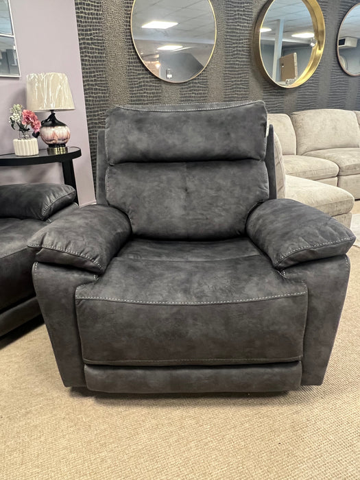 Dylan dark grey power reclining armchair