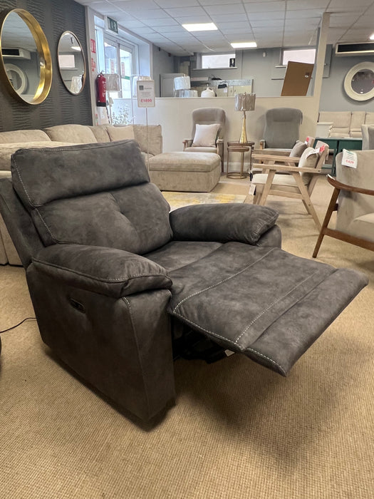 Dylan dark grey power reclining armchair