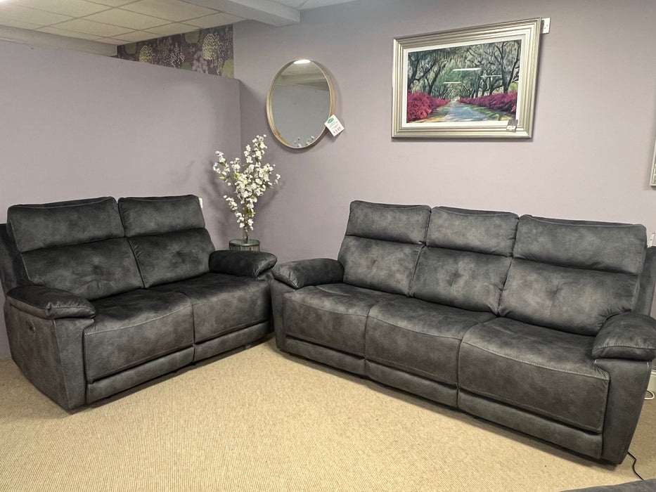 Dylan Dark Grey 3+2 Power Reclining Sofa Suite