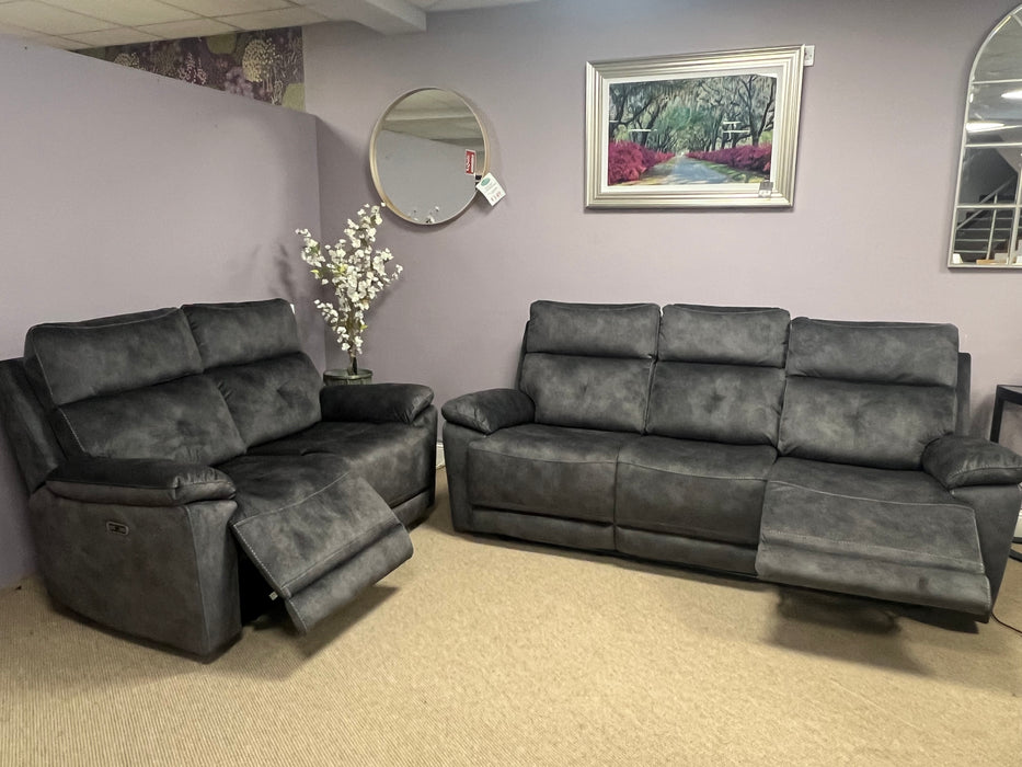 Dylan Dark Grey 3+2 Power Reclining Sofa Suite