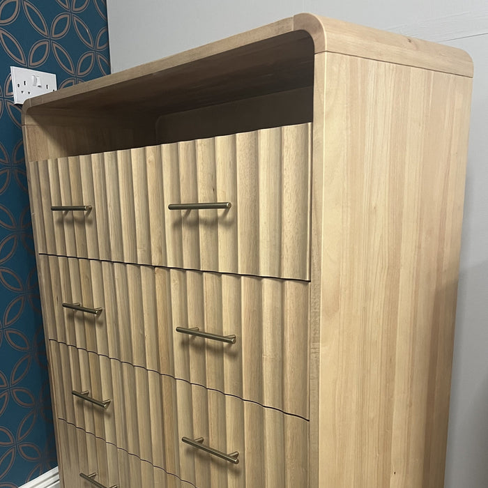 Riveo Natural Oak Tall Chest With 4 drawer