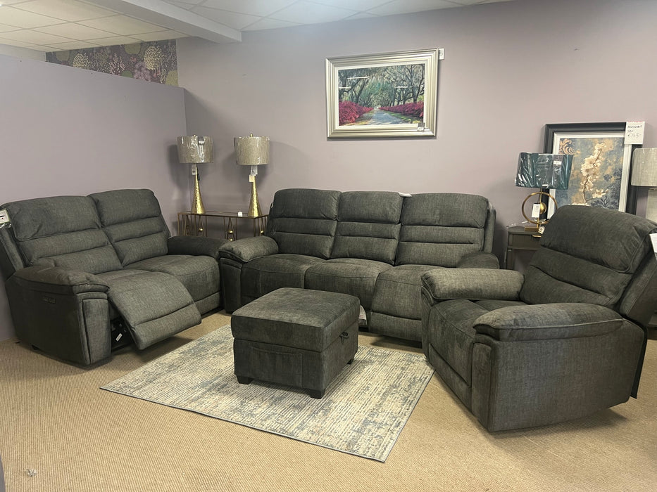 3+2+1 Power Recliner Sofa | Grey Colour | Lawson Collection ***DISPLAY MODEL***