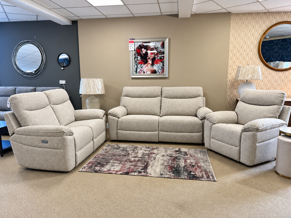 Luna Power Recliner Suite - 3+2+1  Oatmeal