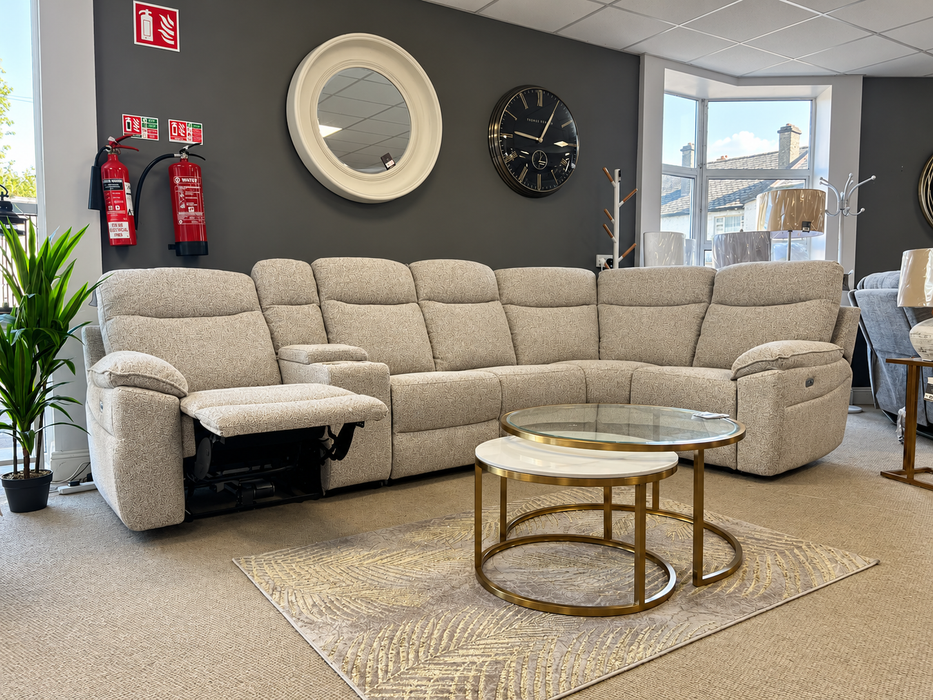 Luna Modular Power Corner Recliner – Oatmeal