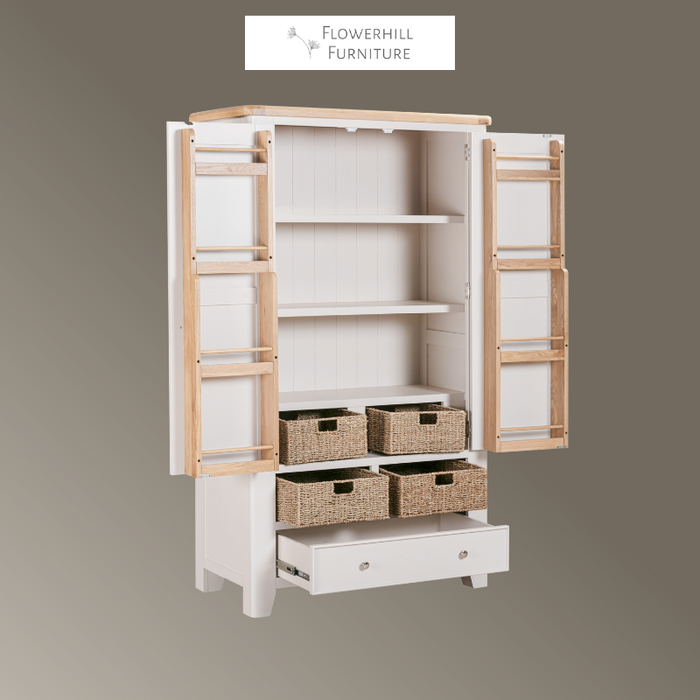 Maya kitchen larder | Solid Wood Frame With Oak Top