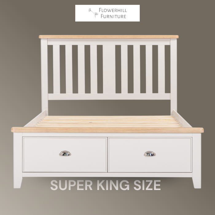 Maya Super King Bed Frame With 2 Drawers