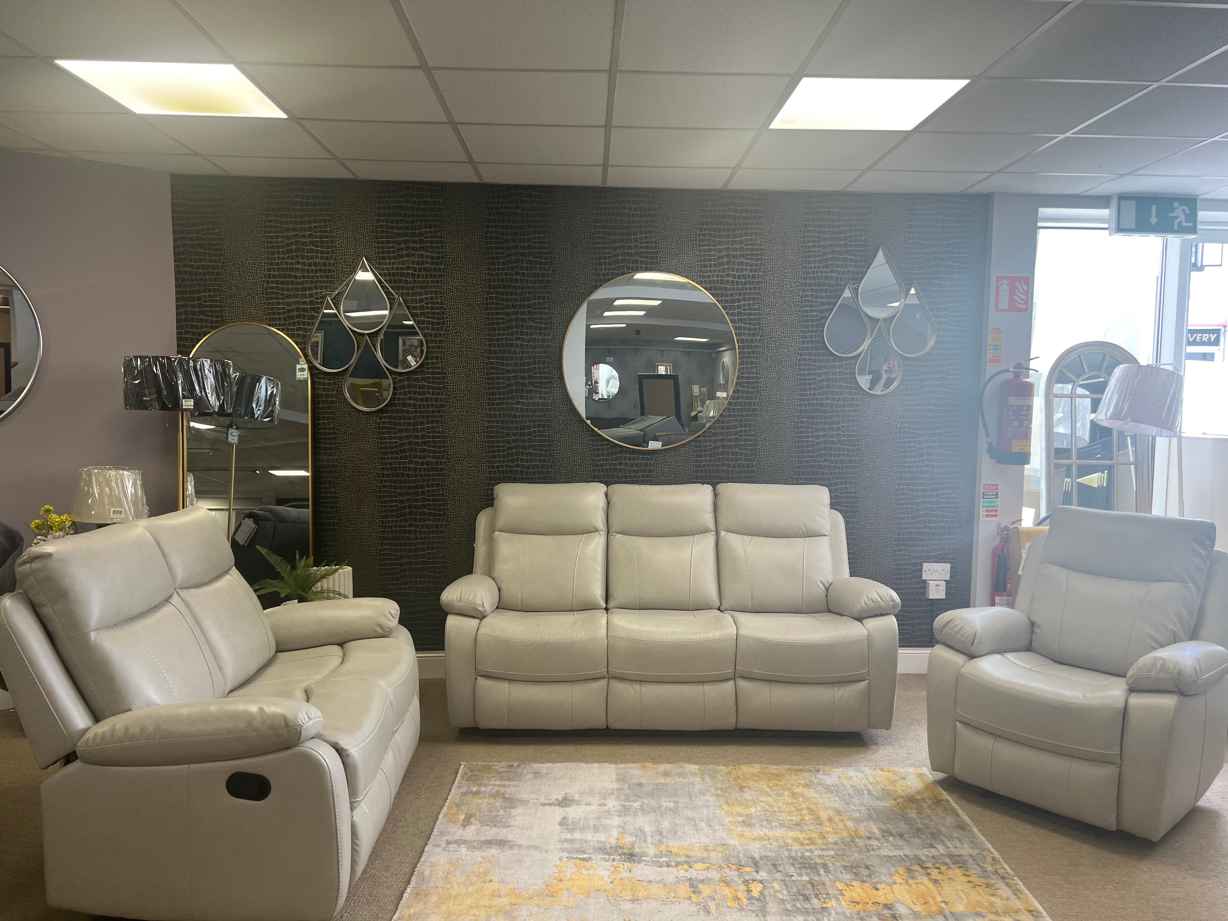 3+2 Reclining Suite Sofa | Beige Colour | Positano Collection