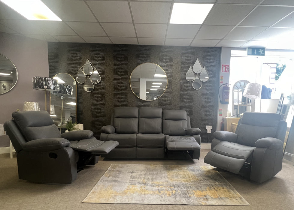 Positano Grey 3+2 Reclining Sofa