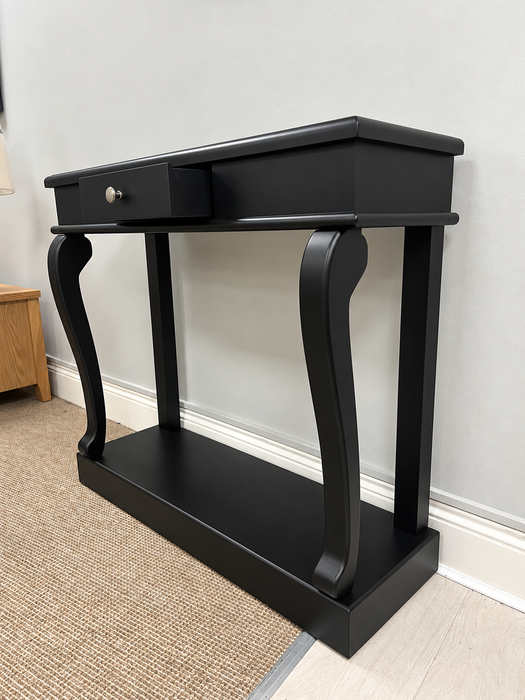 1 Drawer Black Console Table
