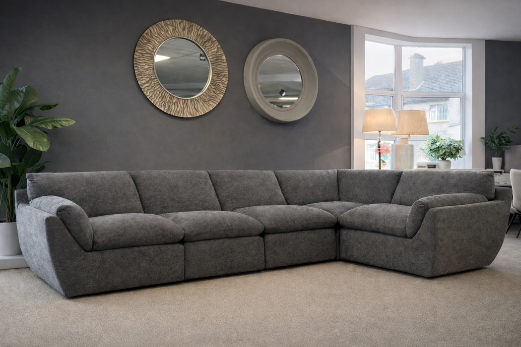 Skellig 5 Seater Stone Modular Corner Sofa