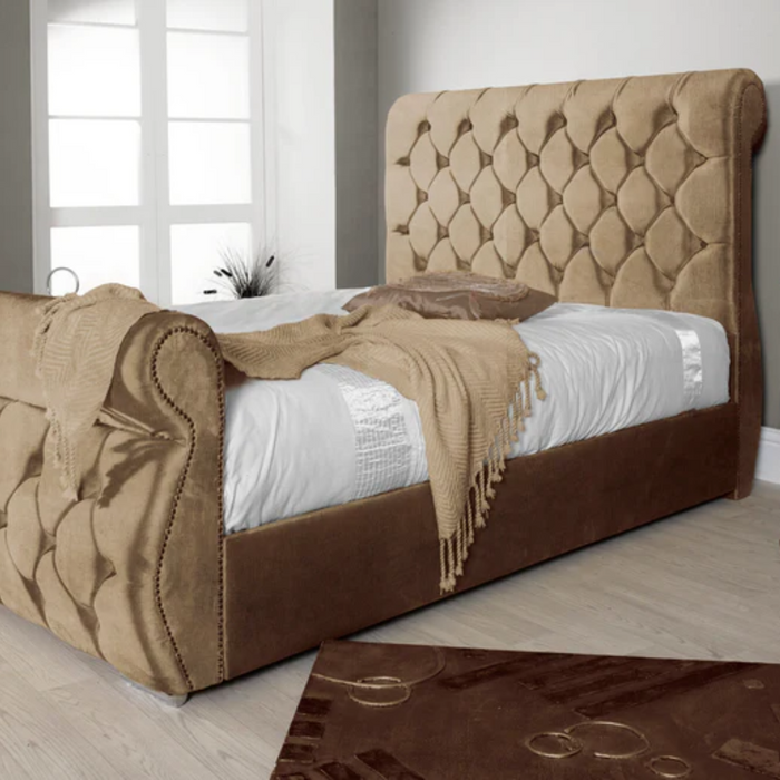 Naples Sand | Swan |  4ft Small Double Bedframe