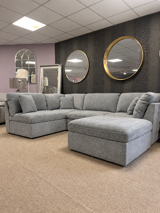 Brandon Grey Modular Corner Sofa (Display Model)