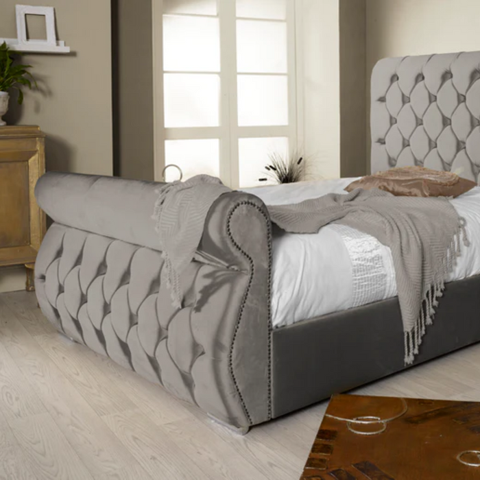 Coffee Plush | Swan | Kingsize Bedframe