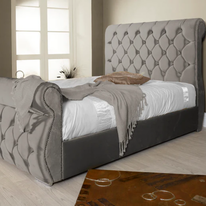 Coffee Plush | Swan | Kingsize Bedframe