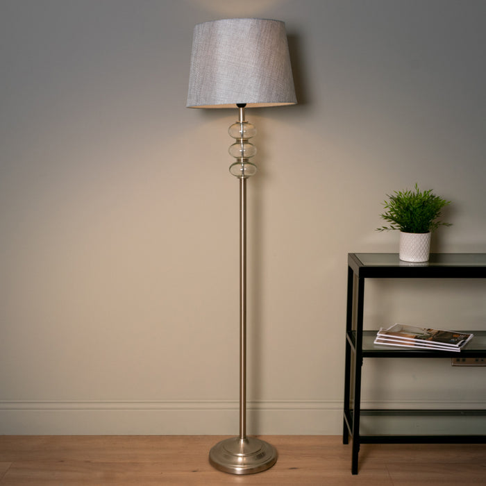 Jane Floor Lamp Silver/grey 158cm