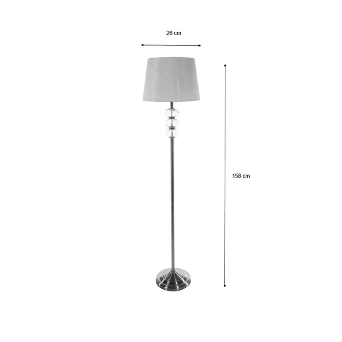 Jane Floor Lamp Silver/grey 158cm