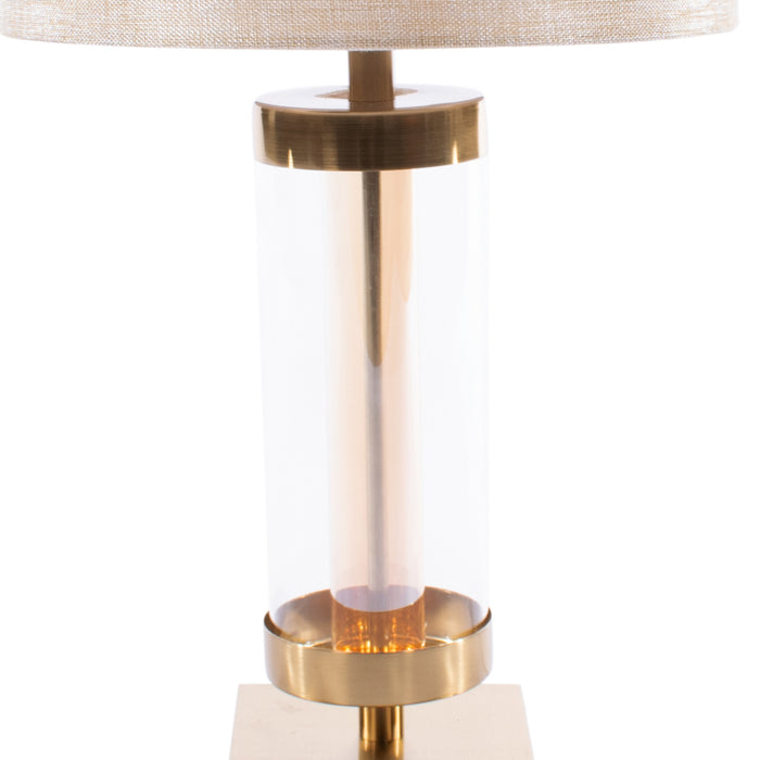 Jane Glass Cylinder Lamp Bronze/gold 54cm