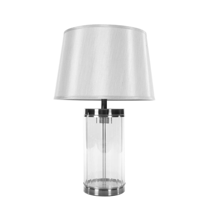 Carlee Table Lamp Satin Silver 55cm