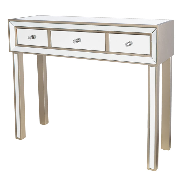 Kendra Mirrored Console 3 Drawer