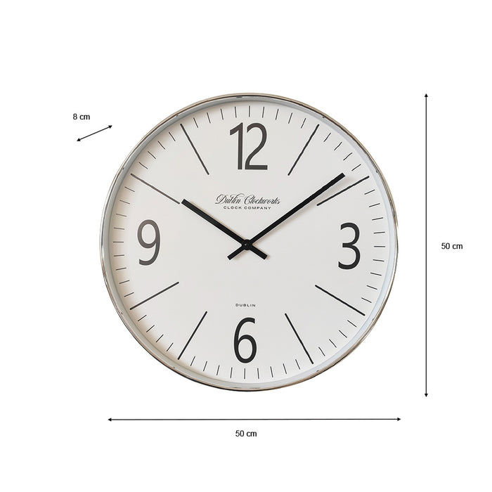 Clockworks Chrome Modern Clock