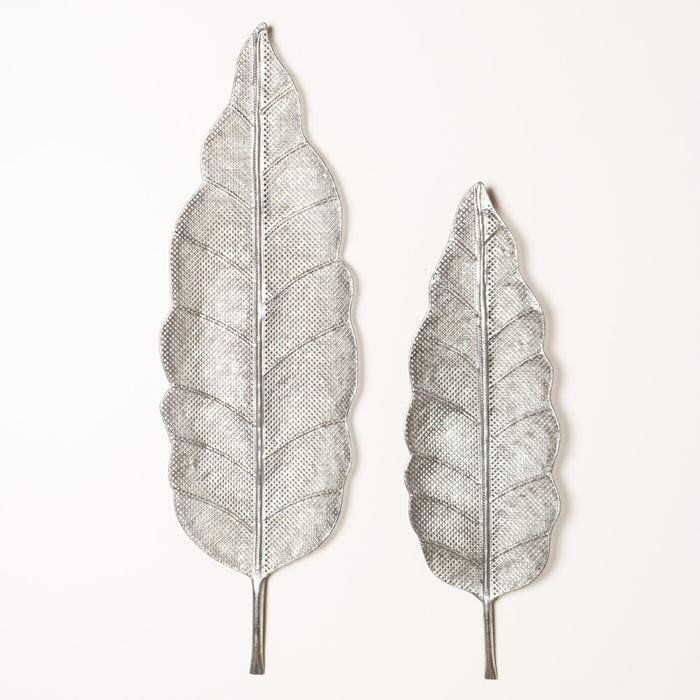 Algarve S/2 Wall Leaf Silver 93/70cm