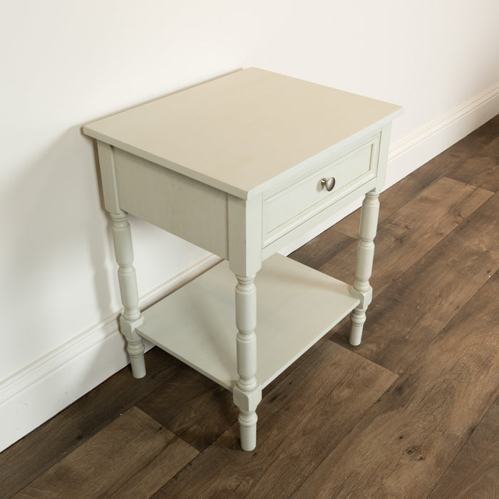 Lincoln 1 Drw Accent Table Subtle Grey