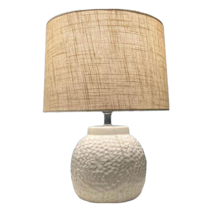 Hazel Bedside Lamp Cream 38cm