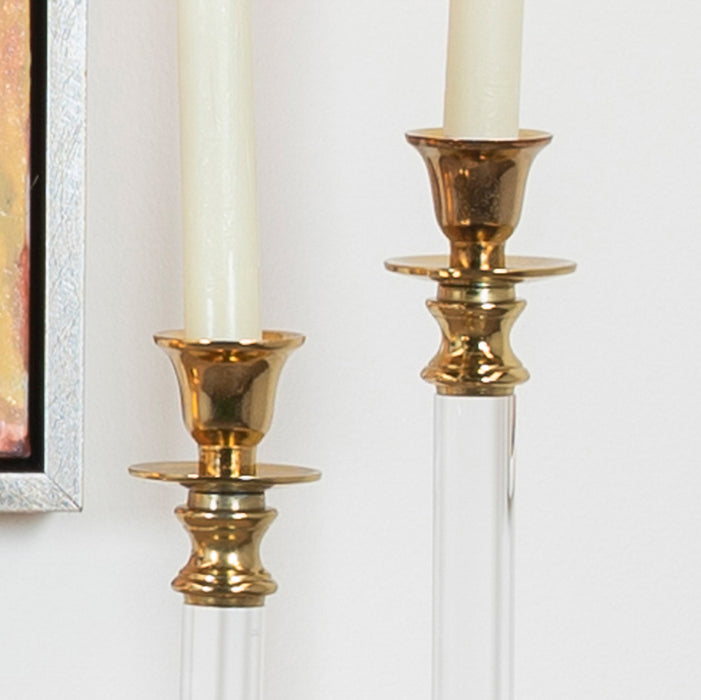 Alani Acrylic Candle Stick Gold 31cm